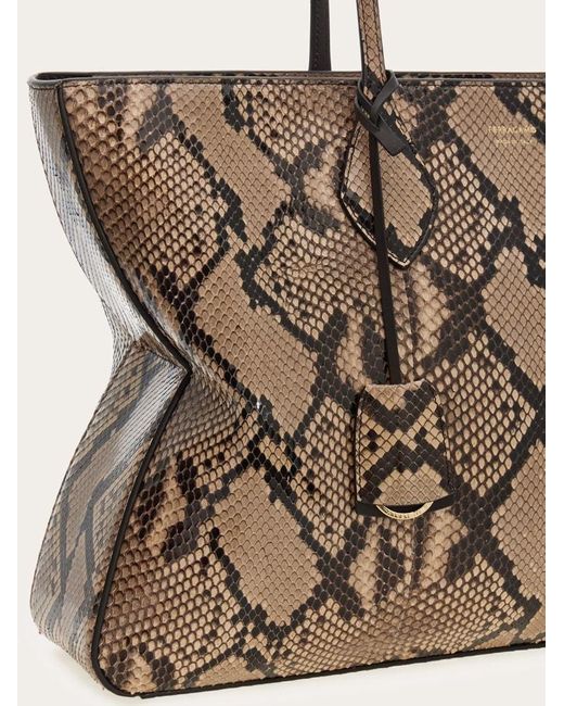 Ferragamo Brown Sac Cabas Star-Shaped (L)