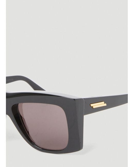 Bottega Veneta Gray Eyewear Square Frame Sunglasses