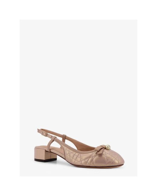 Dior Brown Christian Ballet Slingback Pumps