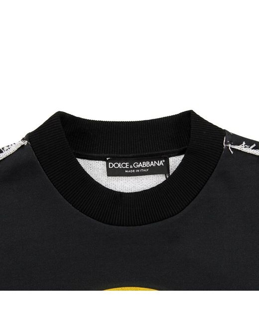 Dolce & Gabbana Blue Round-Collar Long-Sleeve Hoodie for men