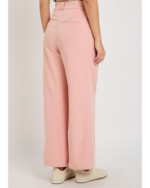 Varley Pink Comfortable High-Waisted Trousers