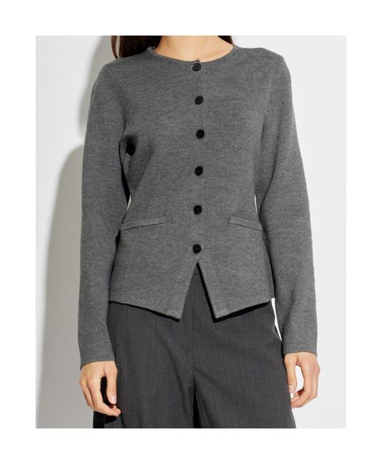 Samsøe & Samsøe Gray Single-Breasted Cardigan