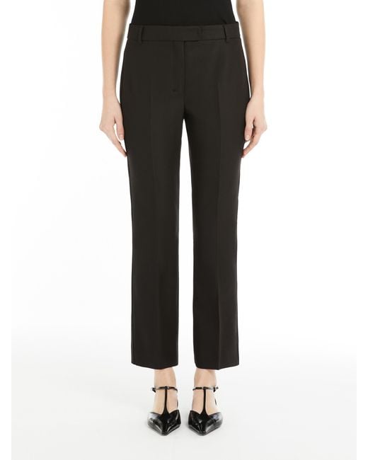 Max Mara Black 'S Fatina Pleat Detailed Slim Fit Trousers