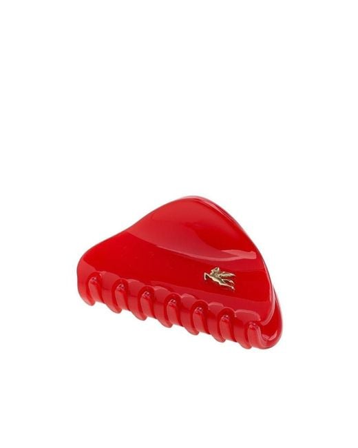 Etro Red Logo Hairpin