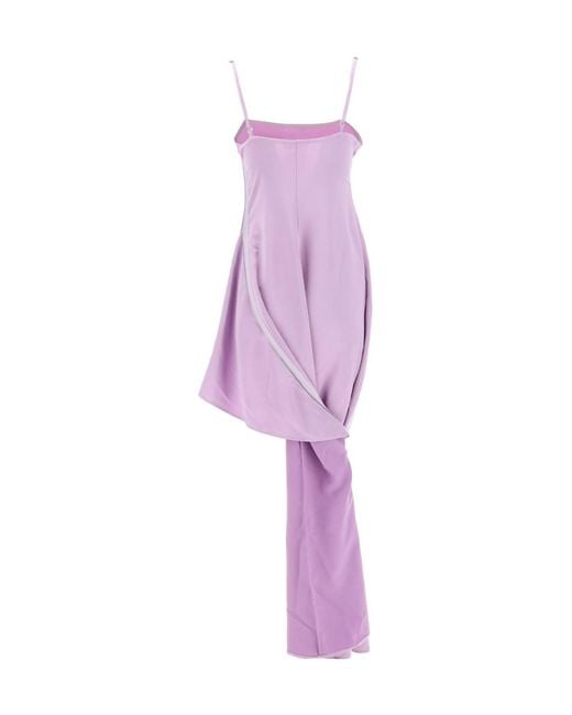 J.W. Anderson Purple Jw Anderson Asymmetric Zip Detailed Dress