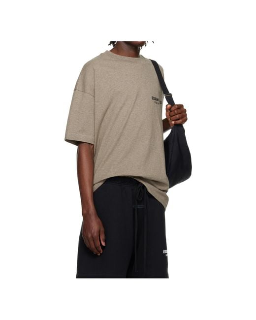 Fear Of God Gray Classic Logo T-Shirt for men