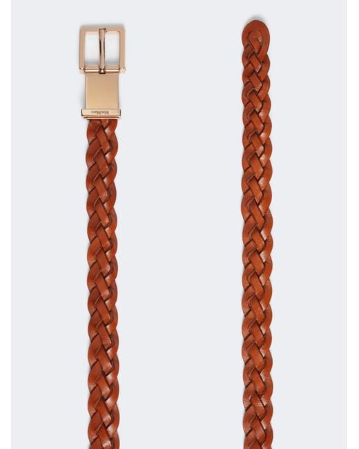 Max Mara White Woven Belt