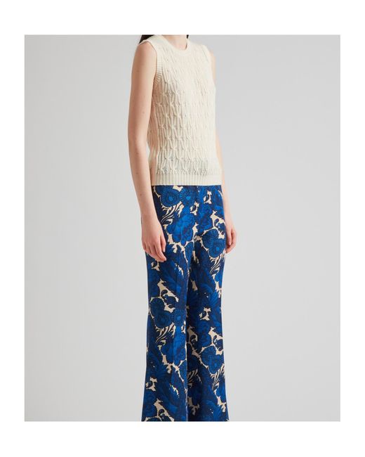 Etro Natural Open-Knit Vest