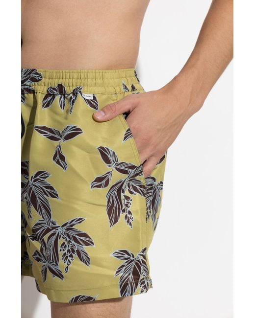Paul Smith Metallic Drawstring Swim Trunks for men