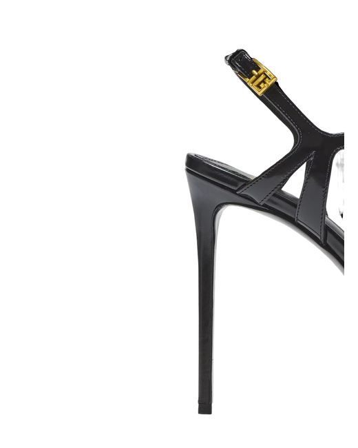 Balmain Black Sync Platform Sandals