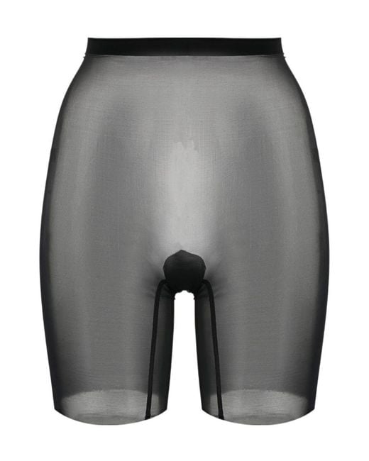 Wolford Gray Tulle Control Mesh Shorts
