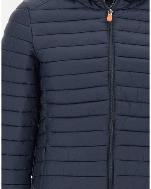 Save The Duck Blue Donald Hooded Down Jacket for men