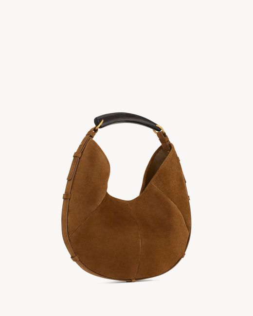 Saint Laurent Brown Medium Mombasa Suede Shoulder Bag