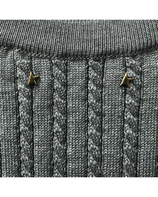 Golden Goose Deluxe Brand Gray V-Neck Knitted Vest