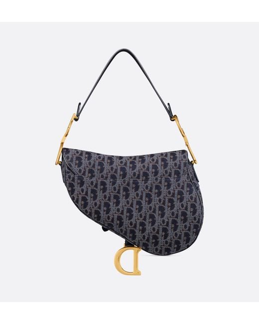 Dior Blue Saddle Bag With Strap