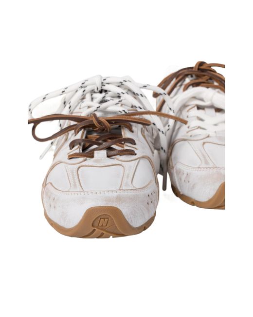 Miu Miu White X New Balance 530 Sl Lace-Up Sneakers