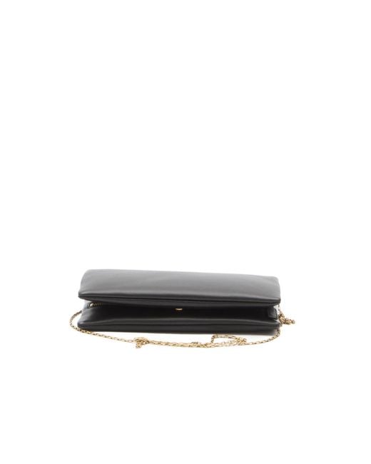 Saint Laurent White Logo Plaque Bi-Fold Wallet