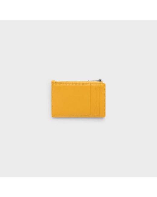Céline Orange Zipped Card Holder for men
