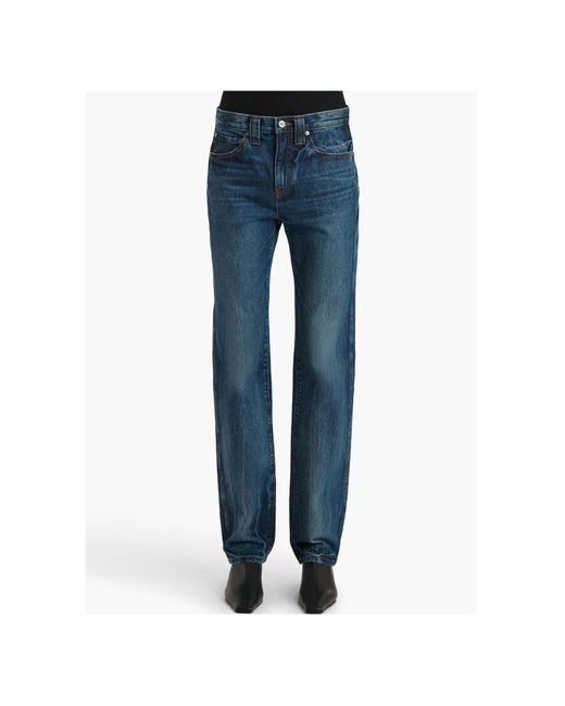 Khaite Blue Farley Straight-Leg Jeans