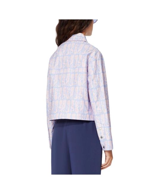 KENZO Purple Printed Pattern Casual Jacket