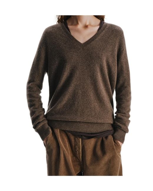 The Row Brown Long-Sleeved Sweater