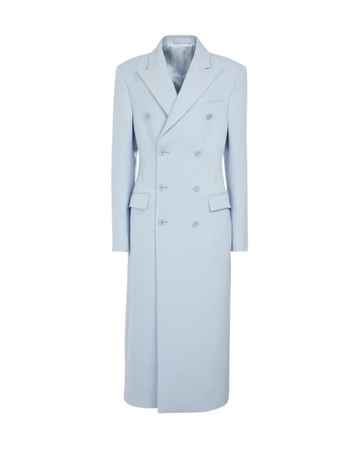 Wardrobe NYC Blue Double-Breasted Coat