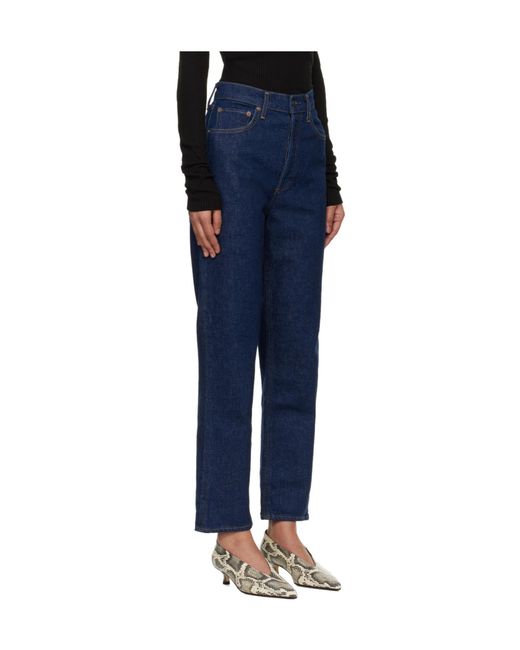 Agolde Blue 90's Pinch Waist Crop (Comfort Stretch)