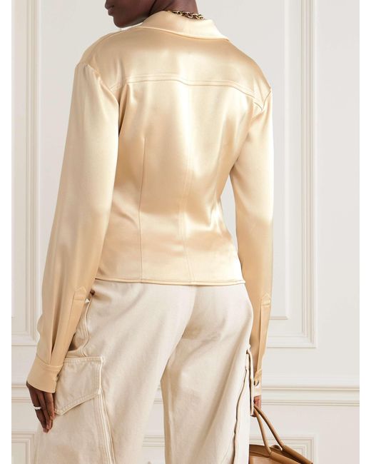 Nanushka Natural Gitta Satin Shirt
