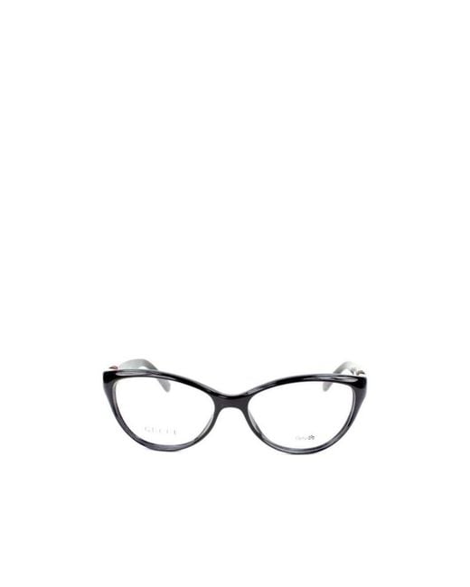 Gucci White Logo Detail Flat Lens