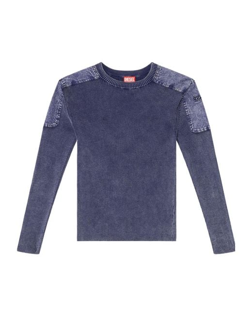 DIESEL Blue K-Martin Knitted Jumper for men