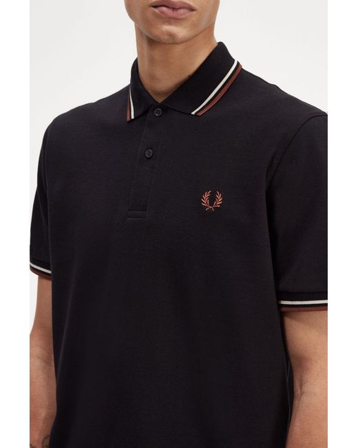 Fred Perry Black Polo Shirt for men
