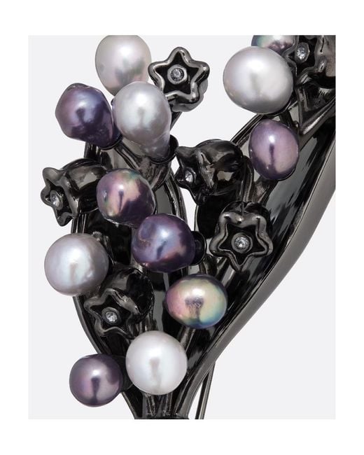 Dior Lily Of The Valley Brooch in Black for Men | Lyst