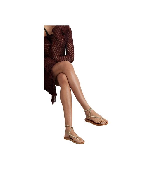 K. Jacques White Flat Sandals