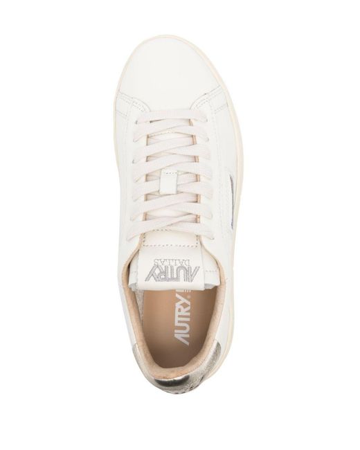 Autry White Dallas Leather Sneakers