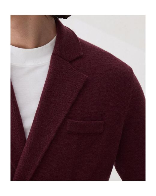Brunello Cucinelli Purple Double-Breasted Knitted Blazer for men