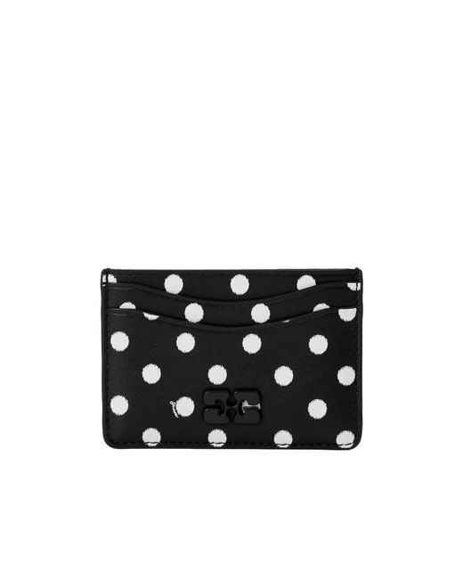 Ganni Black Printed Card Holder
