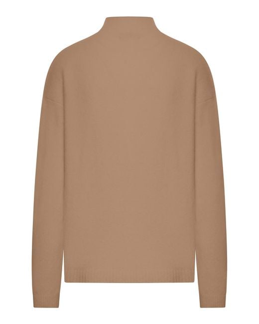Max Mara Brown Orlaya High-Neck Jumper
