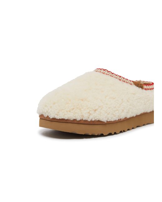 Ugg White Tasman Maxi Curly Mules