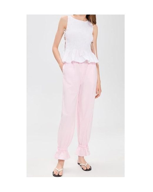 Posse Pink Elastic Waistband Casual Pants