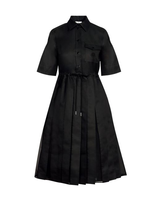 Moncler Black Short-Sleeved Dress
