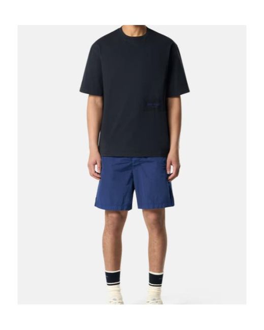 Stone Island Black Oversized Short-Sleeve T-Shirt With Herringbone Patch for men