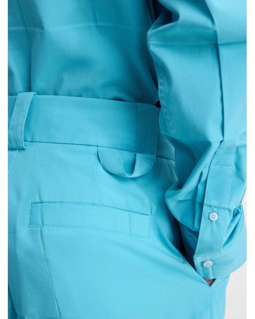 Jacquemus Blue Pleated Shorts for men