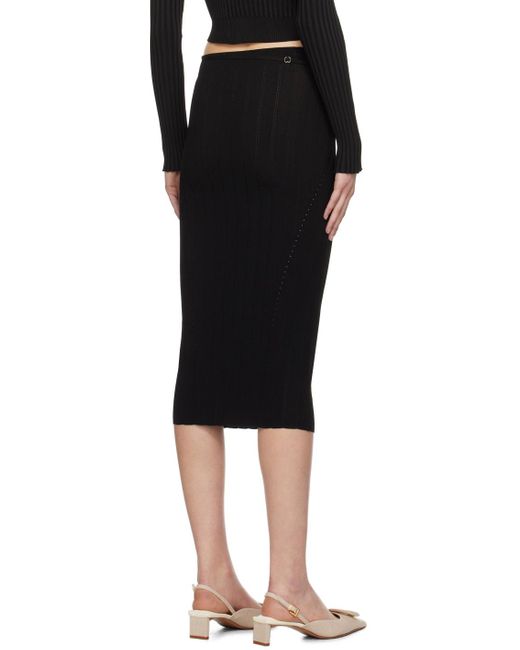 Jacquemus Black Pralu Ribbed Skirt