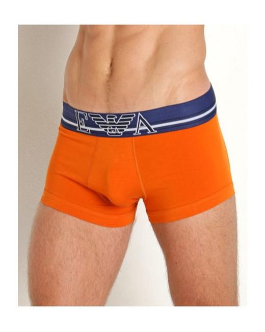Emporio Armani Orange Elastic Waist Underwear for men