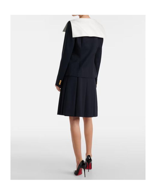 Alessandra Rich Blue Wool-Blend Jacket