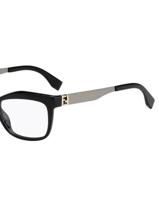Fendi White Logo Detail Flat Lens
