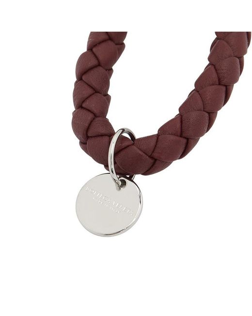 Bottega Veneta Red Intrecciato Key Ring