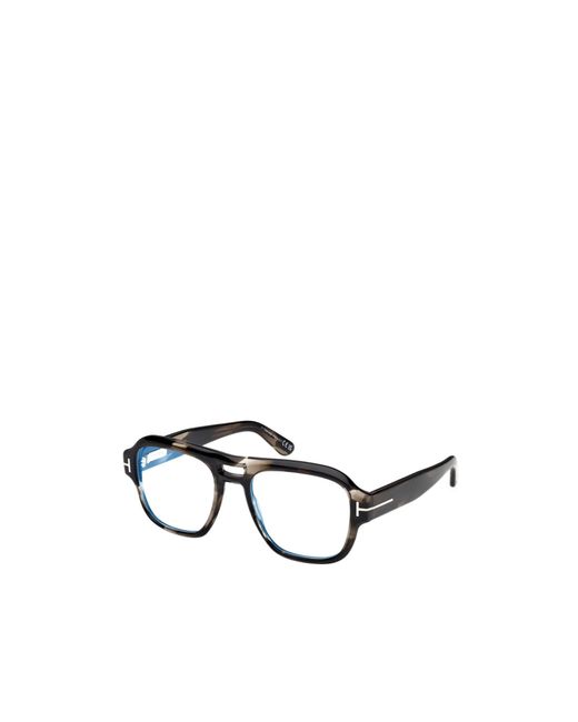 Tom Ford White Eyewear Aviator Frame Glasses for men