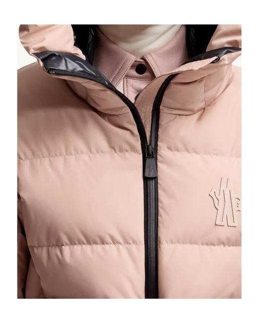 Moncler Pink Grenoble Buckled Waist Padded Jacket