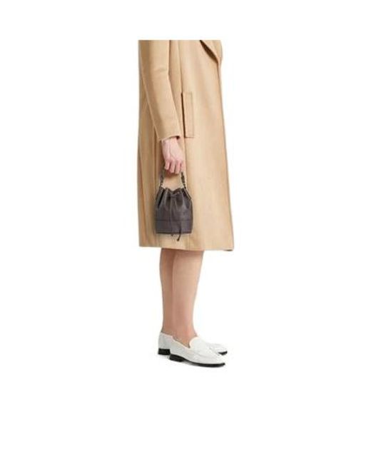 Brunello Cucinelli Brown Solid-Color Small Bucket Bag